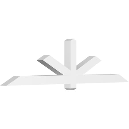 Ekena Millwork Kennewick Architectural Grade PVC Gable Bracket, 84"W x 21"H x 4"D x 4"F, 6/12 Pitch GBP084X21X0404KEN00